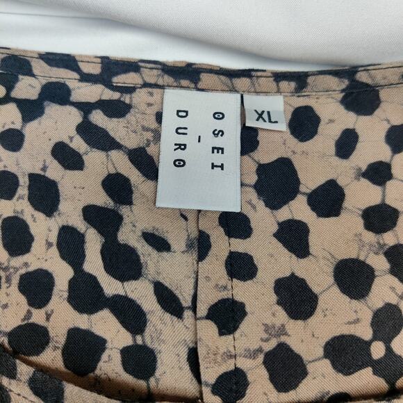 Osei Duro Nonna Maxi Dress Snake Bite XL Hand Dyed Belted Oversized Pockets Boho - Picture 11 of 15